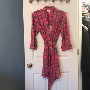 Green & Pink Bathrobe